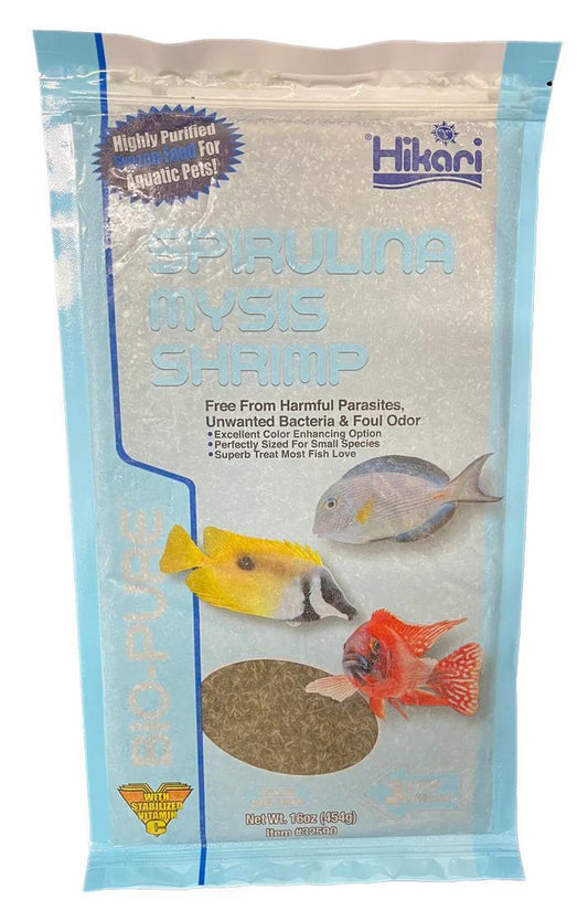 Hikari USA Bio-Pure Frozen Spirulina Mysis Shrimp Fish Food 16 oz SD-5